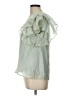 On Twelfth 100% Polyester Green Short Sleeve Blouse Size L - photo 5