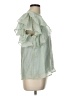 On Twelfth 100% Polyester Green Short Sleeve Blouse Size L - photo 4