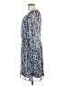 AB Studio 100% Polyester Paisley Blue Casual Dress Size L - photo 5