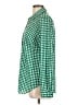 Ann Taylor 100% Polyester Checkered-gingham Green Long Sleeve Blouse Size L - photo 5