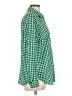 Ann Taylor 100% Polyester Checkered-gingham Green Long Sleeve Blouse Size L - photo 4