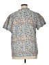 Fashion 100% Polyester Animal Print Blue Short Sleeve Blouse Size XL - photo 2
