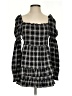 Blush Plaid Black Casual Dress Size S - photo 1