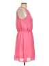 Wish 100% Polyester Solid Pink Casual Dress Size L - photo 4