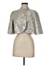 Trina Turk Chevron-herringbone Silver Jacket Size 6 - photo 1