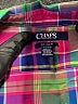 Chaps 100% Cotton Plaid Green Purple 3/4 Sleeve Button-Down Shirt Size M (petite) - photo 7