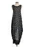 Comfy U.S.A. Polka Dots Black Casual Dress Size XS - photo 2