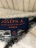 Joseph A. 100% Polyester Chevron-herringbone Ivory Turtleneck Sweater Size 1X - photo 7