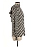 MNG 100% Polyester Houndstooth Ivory Long Sleeve Blouse Size 6 - photo 4