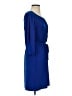 Valerie Bertinelli Solid Blue Casual Dress Size 4 - photo 4