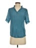 Assorted Brands Teal Short Sleeve Blouse Size S - photo 1