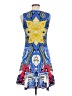 ETRO Print Blue Cocktail Dress Size EU (IT) 42 / US 6 - photo 2
