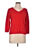 City Silk Red Pullover Sweater Size L - photo 1