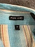 Pure Amici Stripes Teal Blue 3/4 Sleeve Button-Down Shirt Size M - photo 7