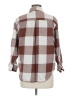 Unbranded Checkered-gingham Brown Long Sleeve Button-Down Shirt Size M (petite) - photo 2