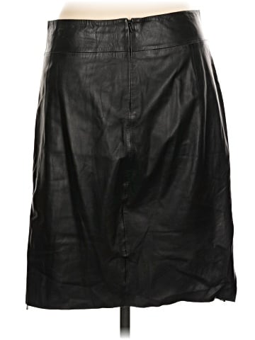 Ecru Faux Leather Skirt (view 2)
