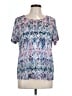 Blair 100% Polyester Blue Short Sleeve Blouse Size L - photo 1