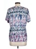 Blair 100% Polyester Blue Short Sleeve Blouse Size L - photo 2