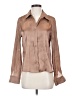 Lulus 100% Polyester Metallic Tan Long Sleeve Blouse Size S - photo 1