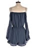 One Clothing 100% Polyester Solid Blue Romper Size XS - photo 2