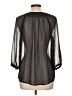 19 Cooper 100% Polyester Black 3/4 Sleeve Blouse Size L - photo 2