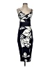 Gianfranco Ferre Graphic Black Blue Cocktail Dress Size XXS (estimated) - photo 1