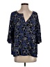 Tommy Bahama 100% Rayon Floral Blue 3/4 Sleeve Blouse Size S - photo 1