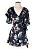 Keepsake 100% Polyester Floral Blue Romper Size S - photo 1