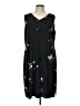 Chico's Graphic Black Casual Dress Size L - photo 1