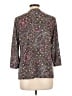 Gloria Vanderbilt Paisley Gray 3/4 Sleeve Blouse Size L - photo 2