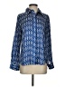 Zara Print Blue Long Sleeve Blouse Size S - photo 1