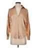 Vince. 100% Silk Metallic Tan Long Sleeve Silk Top Size XS - photo 1