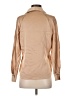Vince. 100% Silk Metallic Tan Long Sleeve Silk Top Size XS - photo 2
