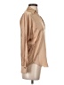 Vince. 100% Silk Metallic Tan Long Sleeve Silk Top Size XS - photo 4