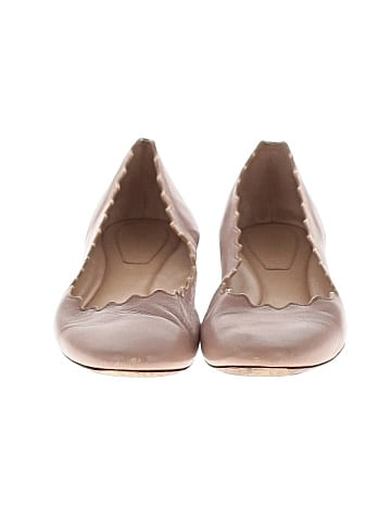 Chloé Leather Lauren Scalloped Ballet Flats (view 2)