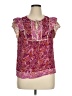 DR2 100% Rayon Pink Short Sleeve Blouse Size XL - photo 1