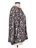 Old Navy 100% Rayon Paisley Blue Long Sleeve Blouse Size L - photo 4