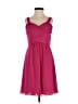 Bari Jay 100% Polyester Solid Pink Cocktail Dress Size 12 - photo 1