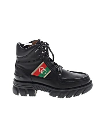 Gucci Quebec Leather Platform Ankle Boots (view 1)