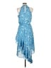Parker 100% Polyester Blue Casual Dress Size L - photo 2