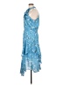 Parker 100% Polyester Blue Casual Dress Size L - photo 5