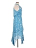 Parker 100% Polyester Blue Casual Dress Size L - photo 4