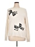 Ann Taylor LOFT Outlet 100% Cotton Graphic Ivory Pullover Sweater Size XL - photo 1