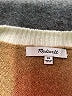 Madewell Checkered-gingham Solid Color Block Tan Cardigan Size XS - photo 7