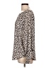 Ann Taylor 100% Polyester Animal Print Ivory Long Sleeve Blouse Size L - photo 5