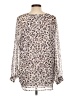 CAbi 100% Polyester Animal Print Ivory Long Sleeve Blouse Size L - photo 2