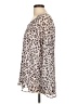 CAbi 100% Polyester Animal Print Ivory Long Sleeve Blouse Size L - photo 5
