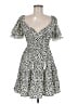 Blush Animal Print Gray Cocktail Dress Size M - photo 1