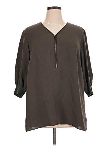 Lafayette 148 New York 3/4 Sleeve Silk Top (view 1)