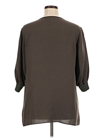 Lafayette 148 New York 3/4 Sleeve Silk Top (view 2)